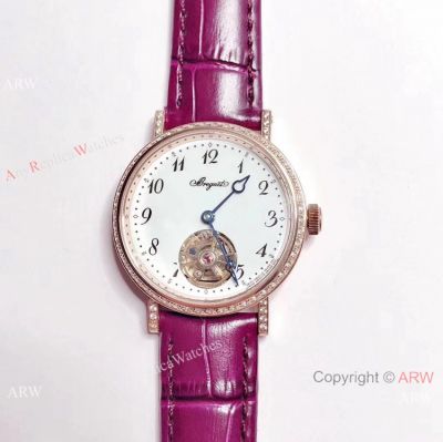 Copy Breguet Classique Tourbillon Diamond Case Watch Women 32mm